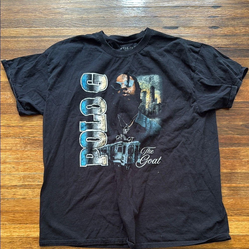Black Short Sleeve Tee with Graphic Design